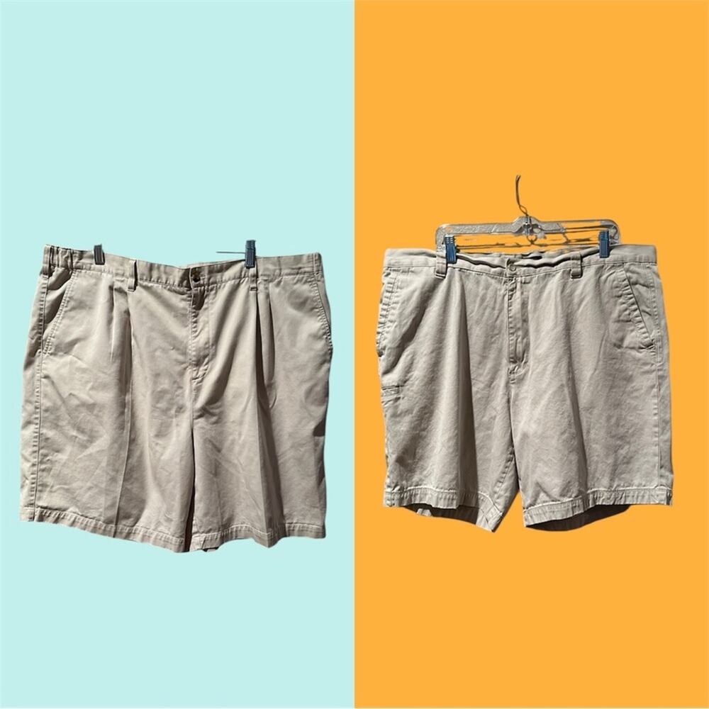 BUNDLE 2 beige Men’s shorts dockers & Knights the bridge sz 42